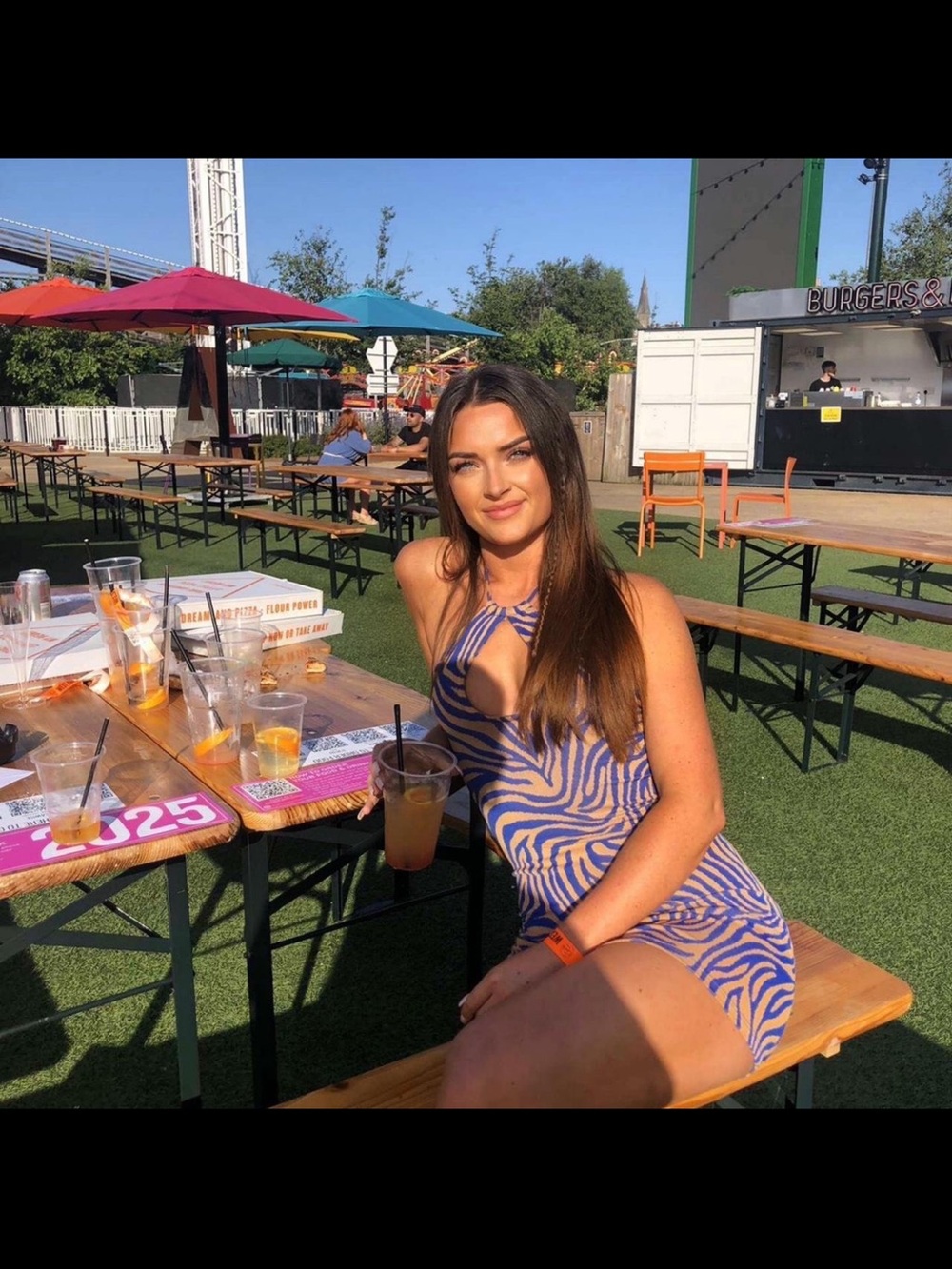 Bershka mini zebra dress